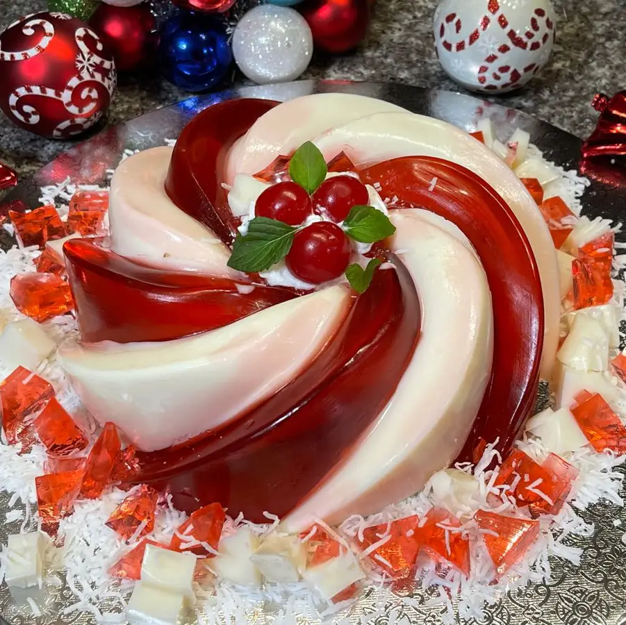 Gelatina de Leche y Frutos Rojos